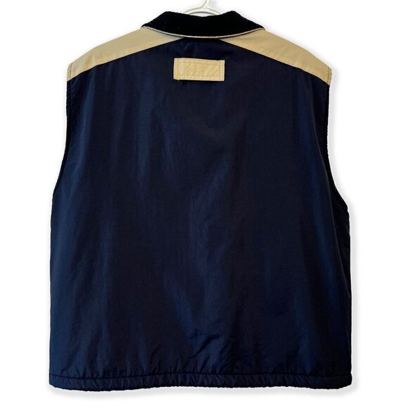 Vintage 90s Trium Women's Outdoor Vest Montreal-Made Blue Zip-Up Contrast Trim - Picture 4 of 6